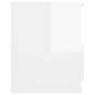 vidaXL Mesita de noche madera contrachapada blanco brillo 40x40x50 cm