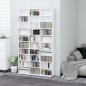 vidaXL Armario para CDs madera contrachapada blanco 102x16x177,5 cm vidaXL Armario para CDs madera contrachapada blanco 102x16x177,5 cm