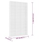 vidaXL Armario para CDs madera contrachapada blanco 102x16x177,5 cm vidaXL Armario para CDs madera contrachapada blanco 102x16x177,5 cm