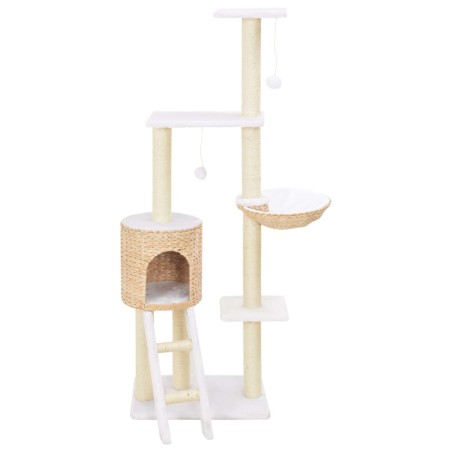 vidaXL Rascador para gatos de hierba marina con poste de sisal 