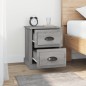 vidaXL Mesitas de noche 2 uds madera contrachapada gris 39x39x47,5 cm vidaXL Mesitas de noche 2 uds madera contrachapada gris 39x39x47,5 cm