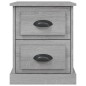 vidaXL Mesitas de noche 2 uds madera contrachapada gris 39x39x47,5 cm vidaXL Mesitas de noche 2 uds madera contrachapada gris 39x39x47,5 cm