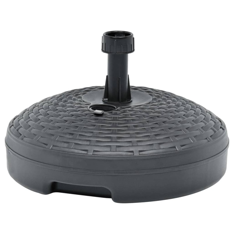 vidaXL Base de sombrilla rellenable arena/agua ratán de plástico 20 L vidaXL Base de sombrilla rellenable arena/agua ratán de plástico 20 L