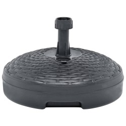 vidaXL Base de sombrilla rellenable arena/agua ratán de plástico 20 L