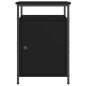 vidaXL Mesitas de noche 2 uds madera contrachapada negro 40x42x60 cm
