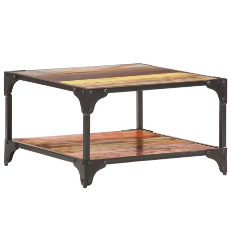 vidaXL Mesa de centro de madera maciza reciclada 60x60x35 cm 
