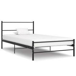 vidaXL Estructura de cama de metal negro 100x200 cm