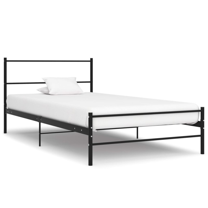 vidaXL Estructura de cama de metal negro 100x200 cm vidaXL Estructura de cama de metal negro 100x200 cm