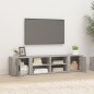 vidaXL Mueble TV 2 uds madera contrachapada gris hormigón 80x31,5x36cm