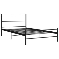 vidaXL Estructura de cama de metal negro 100x200 cm