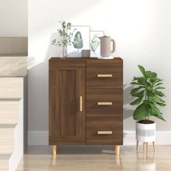 vidaXL Aparador madera contrachapada marrón roble 69,5x34x90 cm