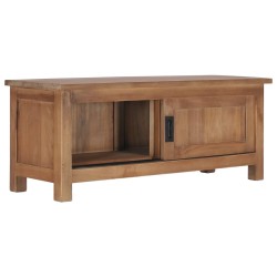 vidaXL Mueble para TV de madera de teca maciza 90x30x35 cm