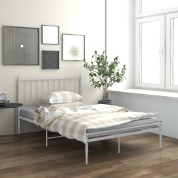 vidaXL Estructura de cama de metal blanco 120x200 cm