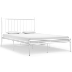vidaXL Estructura de cama de metal blanco 120x200 cm
