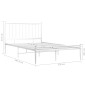 vidaXL Estructura de cama de metal blanco 120x200 cm