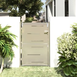vidaXL Puerta de jardín de acero inoxidable 100x150 cm