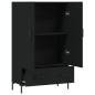 vidaXL Aparador alto madera de ingeniería negro 69,5x31x115 cm vidaXL Aparador alto madera de ingeniería negro 69,5x31x115 cm