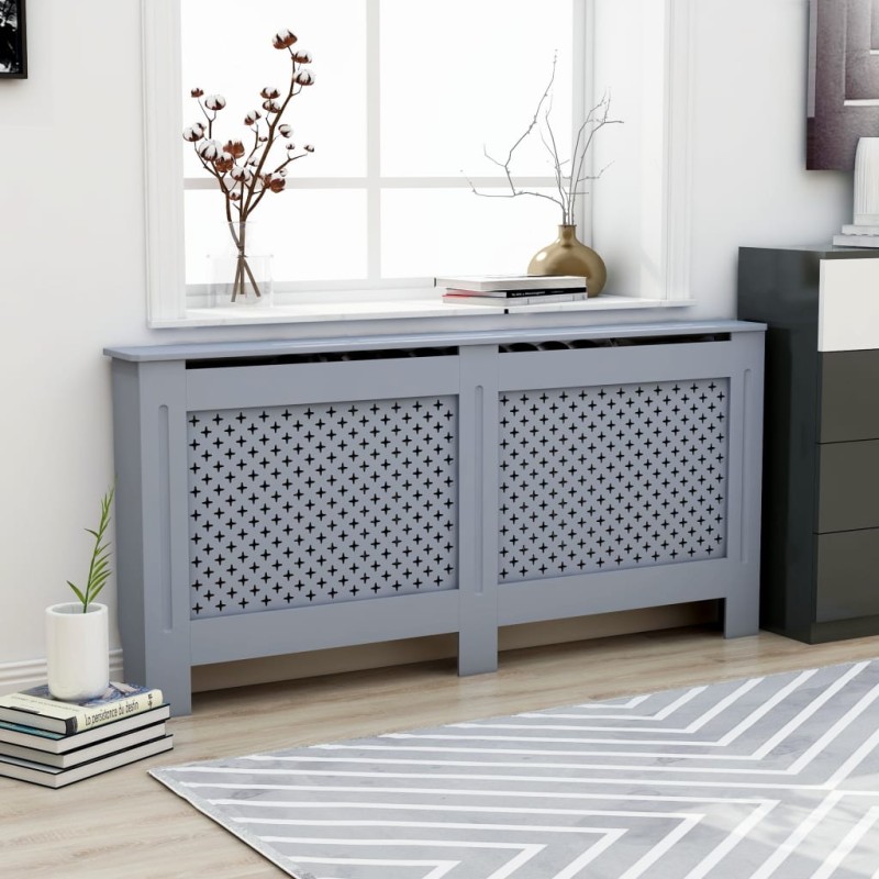 vidaXL Cubierta para radiador MDF gris antracita 172x19x81,5 cm vidaXL Cubierta para radiador MDF gris antracita 172x19x81,5 cm