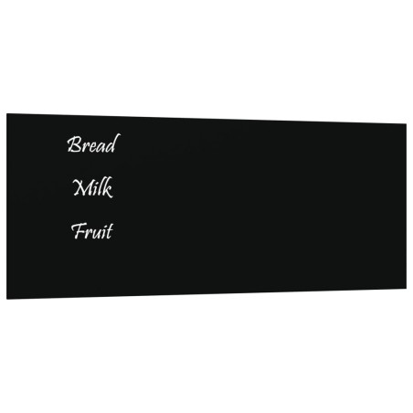 vidaXL Pizarra magnética de pared vidrio templado negro 50x20 cm