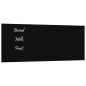 vidaXL Pizarra magnética de pared vidrio templado negro 50x20 cm vidaXL Pizarra magnética de pared vidrio templado negro 50x20 cm