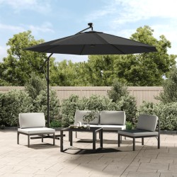 vidaXL Tela de repuesto para sombrilla voladiza gris antracita 350 cm