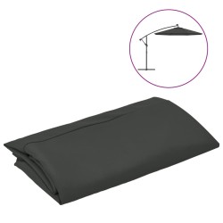 vidaXL Tela de repuesto para sombrilla voladiza gris antracita 350 cm