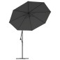 vidaXL Tela de repuesto para sombrilla voladiza gris antracita 350 cm vidaXL Tela de repuesto para sombrilla voladiza gris antracita 350 cm
