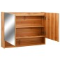 vidaXL Mueble de baño con espejo LED MDF roble 80x15x60 cm vidaXL Mueble de baño con espejo LED MDF roble 80x15x60 cm