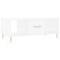 vidaXL Mesa de centro madera contrachapada blanco 102x50x40 cm vidaXL Mesa de centro madera contrachapada blanco 102x50x40 cm