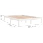 vidaXL Estructura de cama madera maciza blanco Supe King 180x200 cm vidaXL Estructura de cama madera maciza blanco Supe King 180x200 cm