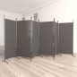 vidaXL Biombo divisor de 6 paneles de tela gris antracita 520x180 cm