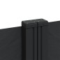 vidaXL Toldo lateral retráctil negro 200x1200 cm