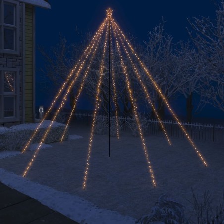vidaXL Luces de árbol cascada de Navidad interior exterior 800 LED 5 m