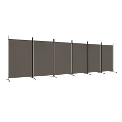 vidaXL Biombo divisor de 6 paneles de tela gris antracita 520x180 cm
