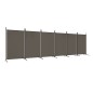 vidaXL Biombo divisor de 6 paneles de tela gris antracita 520x180 cm