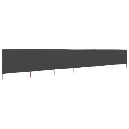 vidaXL Paravientos de playa de 6 paneles de tela 800x80 cm gris