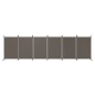 vidaXL Biombo divisor de 6 paneles de tela gris antracita 520x180 cm