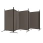 vidaXL Biombo divisor de 6 paneles de tela gris antracita 520x180 cm