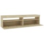 vidaXL Muebles de TV con luces LED 2 unidades roble Sonoma 75x35x40 cm vidaXL Muebles de TV con luces LED 2 unidades roble Sonoma 75x35x40 cm