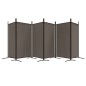 vidaXL Biombo divisor de 6 paneles de tela gris antracita 520x180 cm