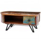 vidaXL Mesa de centro vintage de madera reciclada y patas de hierro 