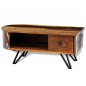 vidaXL Mesa de centro vintage de madera reciclada y patas de hierro 