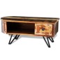 vidaXL Mesa de centro vintage de madera reciclada y patas de hierro 