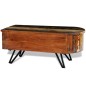 vidaXL Mesa de centro vintage de madera reciclada y patas de hierro 