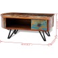 vidaXL Mesa de centro vintage de madera reciclada y patas de hierro 