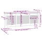 vidaXL Cubierta para radiador MDF 205 cm vidaXL Cubierta para radiador MDF 205 cm
