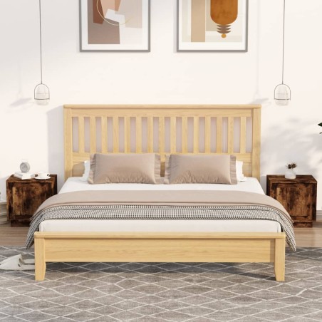 vidaXL Mesitas noche 2 uds madera contrachapada roble humo 44x35x45 cm