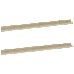 vidaXL Estantes de pared 2 unidades roble Sonoma 100x9x3 cm