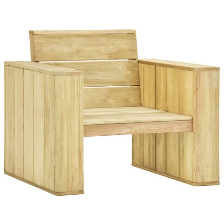 vidaXL Silla de jardín de madera de pino impregnada 89x76x76 cm