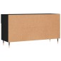vidaXL Banco zapatero madera de ingeniería negro 102x35x55 cm